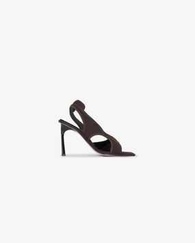 Asymmetric Stretch Heel - Chocolate Comfort - oriented Asymmetric Stretch Heel - Chocolate Rubberized Tread