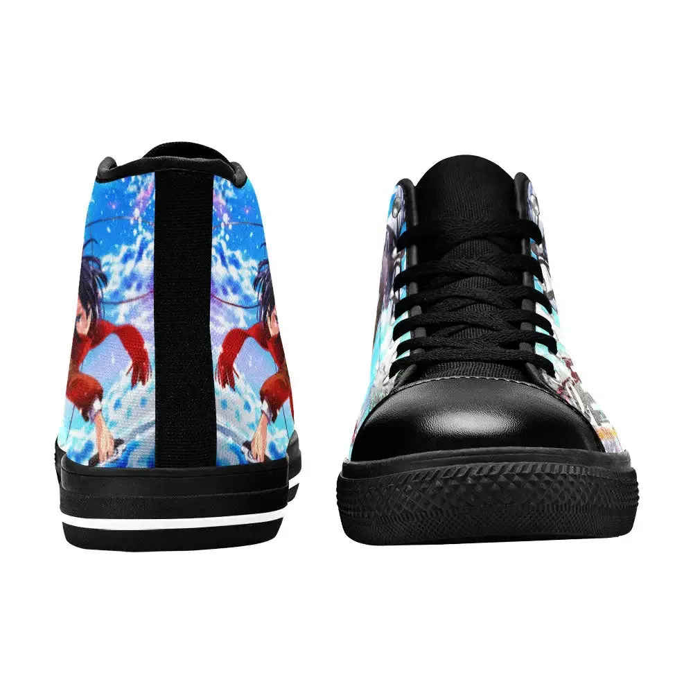 Attack on Titan Mikasa Shoes High Tops Sneakers for Kids and Adults