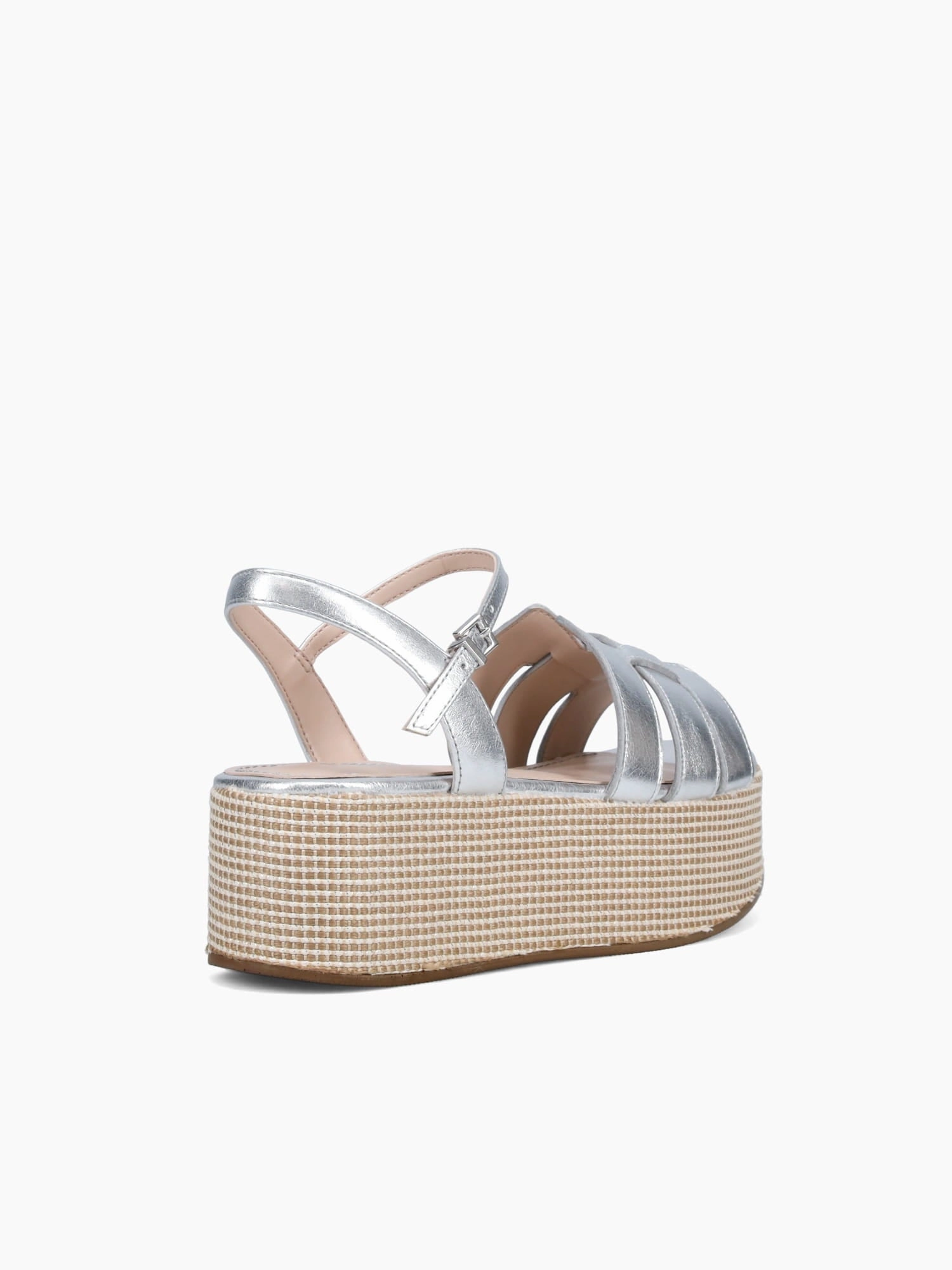 Summer Flat Shoes City Easy Aura Prata Metalizado