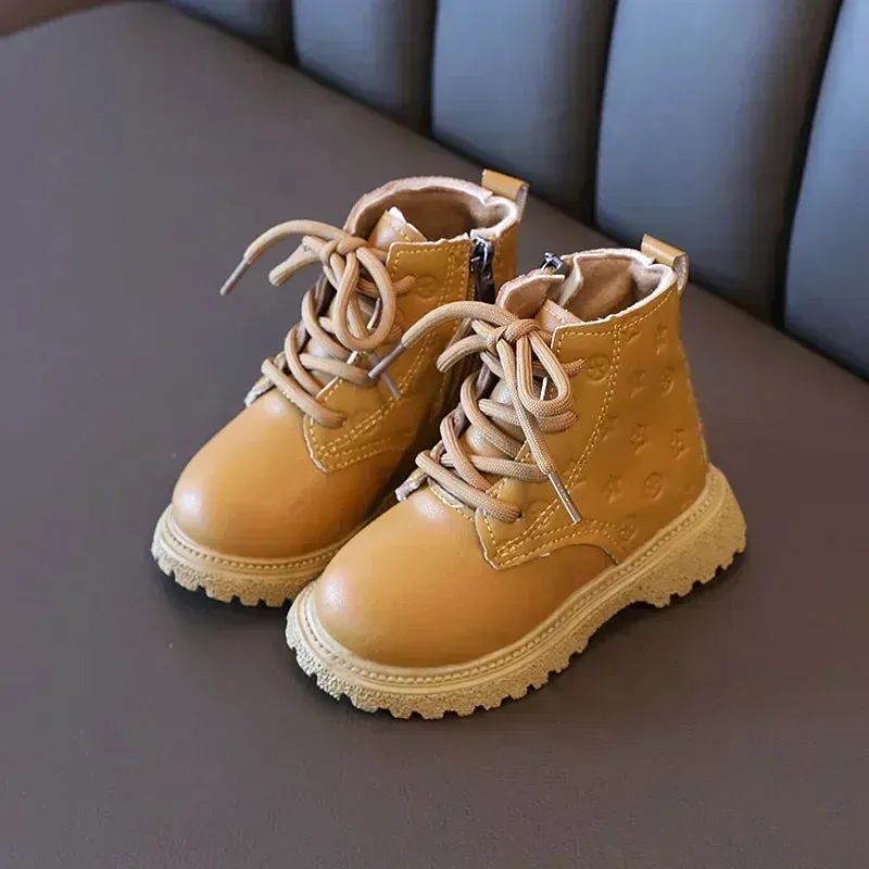 Autumn Winter Plush Children Boots Boys Girls