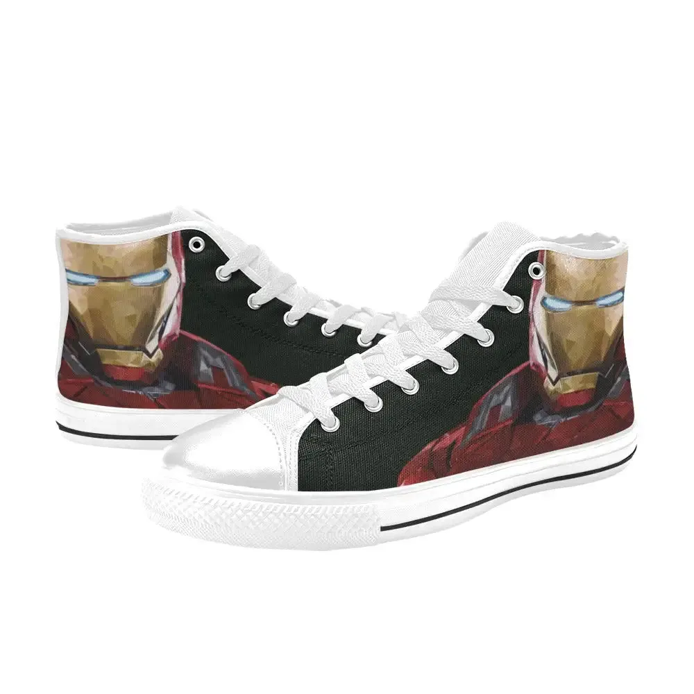 Avengers Endgame Iron Man Shoes High Top Sneakers for Kids and Adults