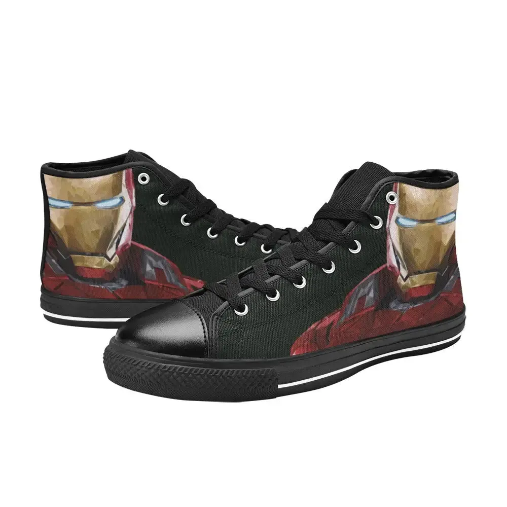 Avengers Endgame Iron Man Shoes High Top Sneakers for Kids and Adults