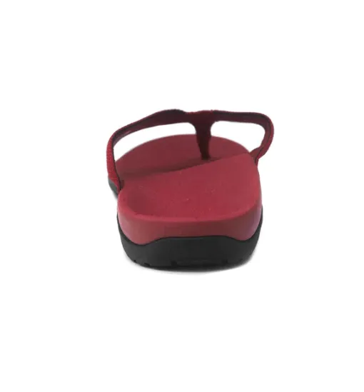 Axign Premium Orthotic Flip Flops with Arch Support – Wine Red (Mens)
