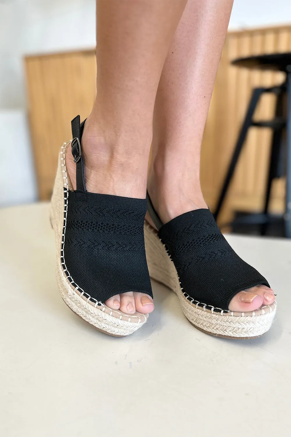 Back in Black Nautical Wedges