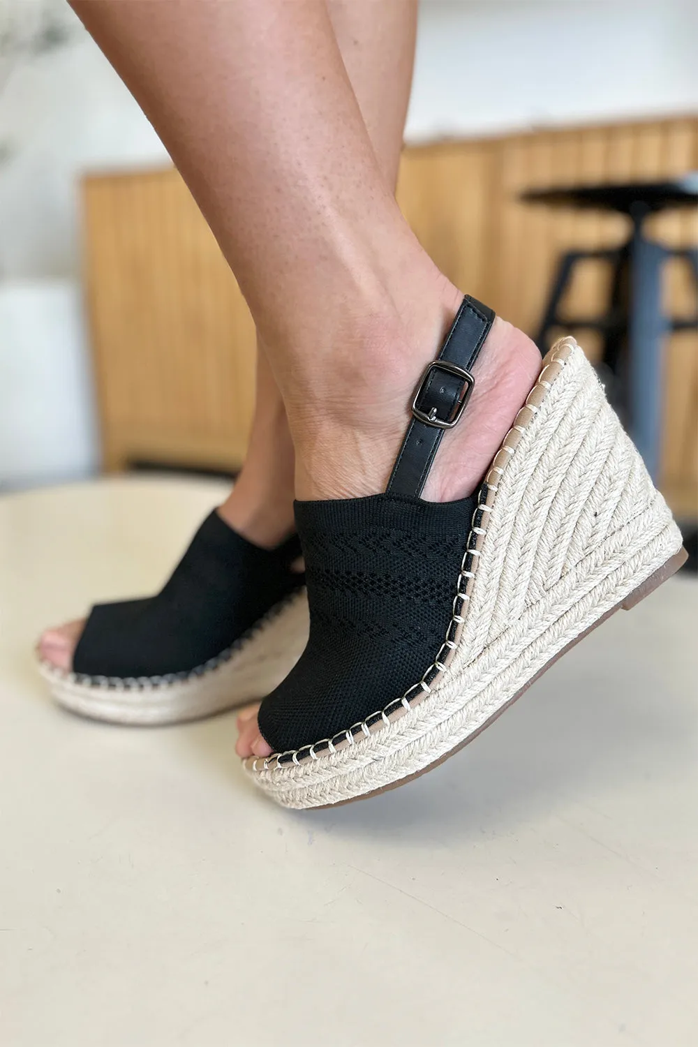 Back in Black Nautical Wedges