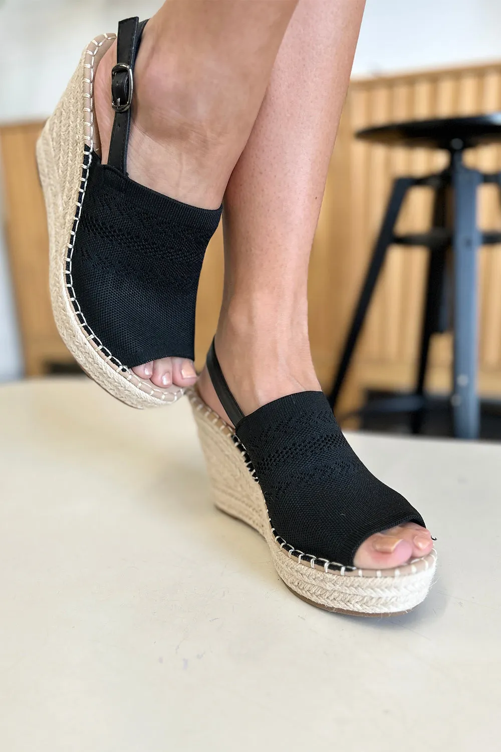 Back in Black Nautical Wedges