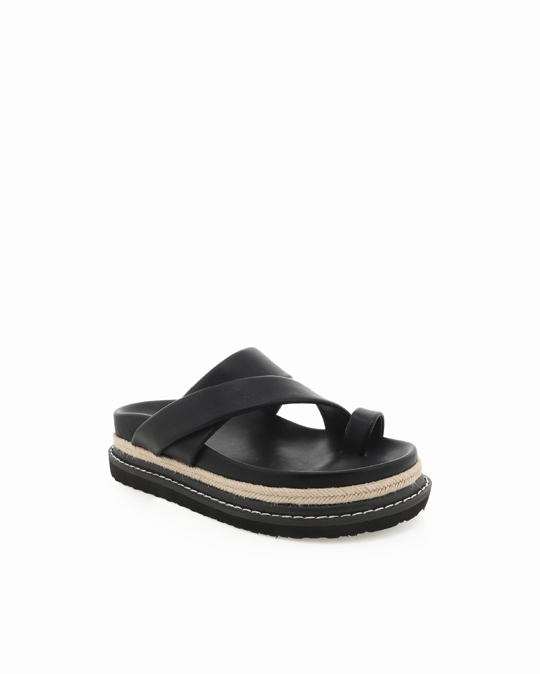 Chic Beach Shoes Minimal Design ARMAS - BLACK