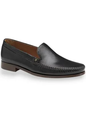Timeless Footwear Airflow channels Baldwin Leather Venetian Loafers - Black