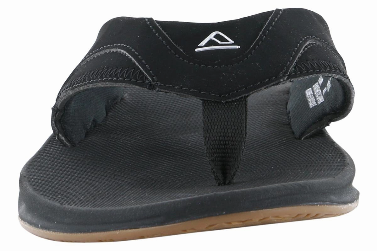 View Stop Shine Step Reef Fanning Bottle Opener Flip Flop Black