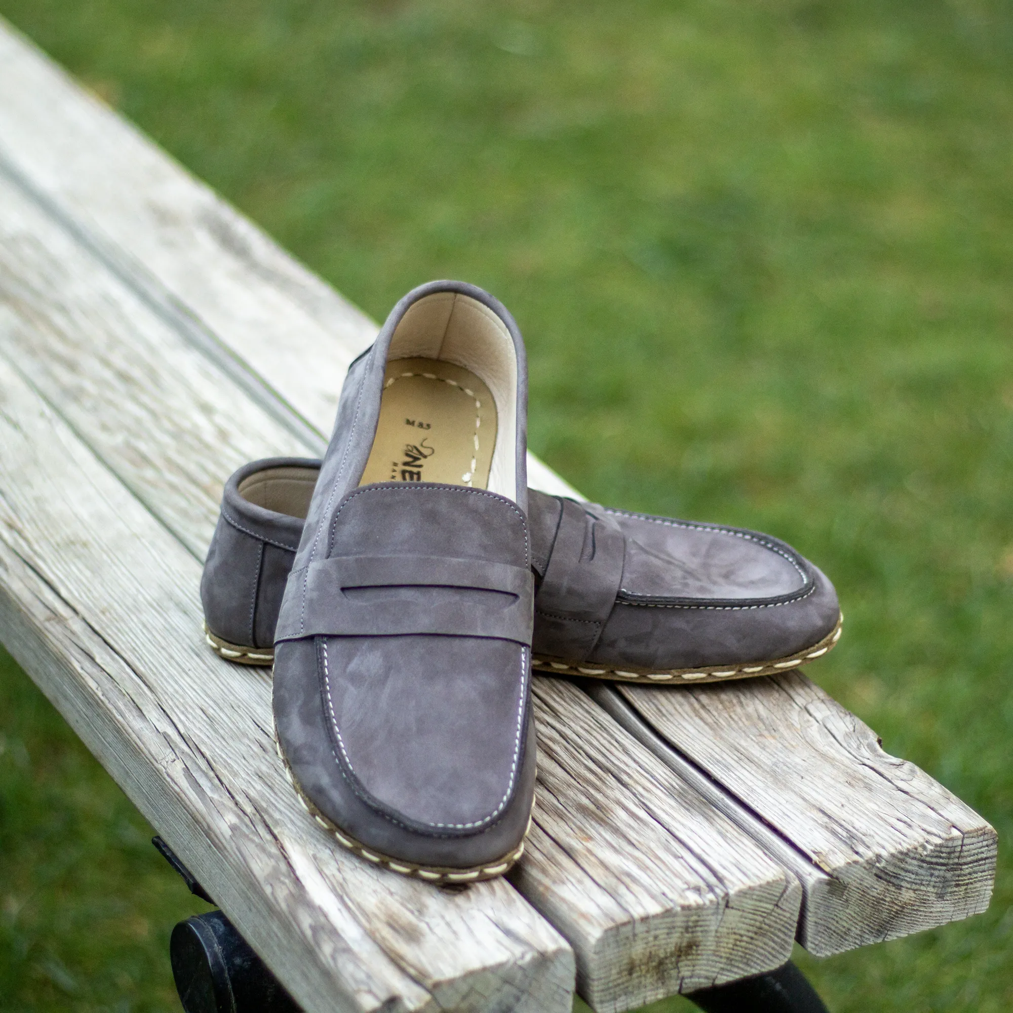 Barefoot Earthing Shoes Gray Nubuck Men