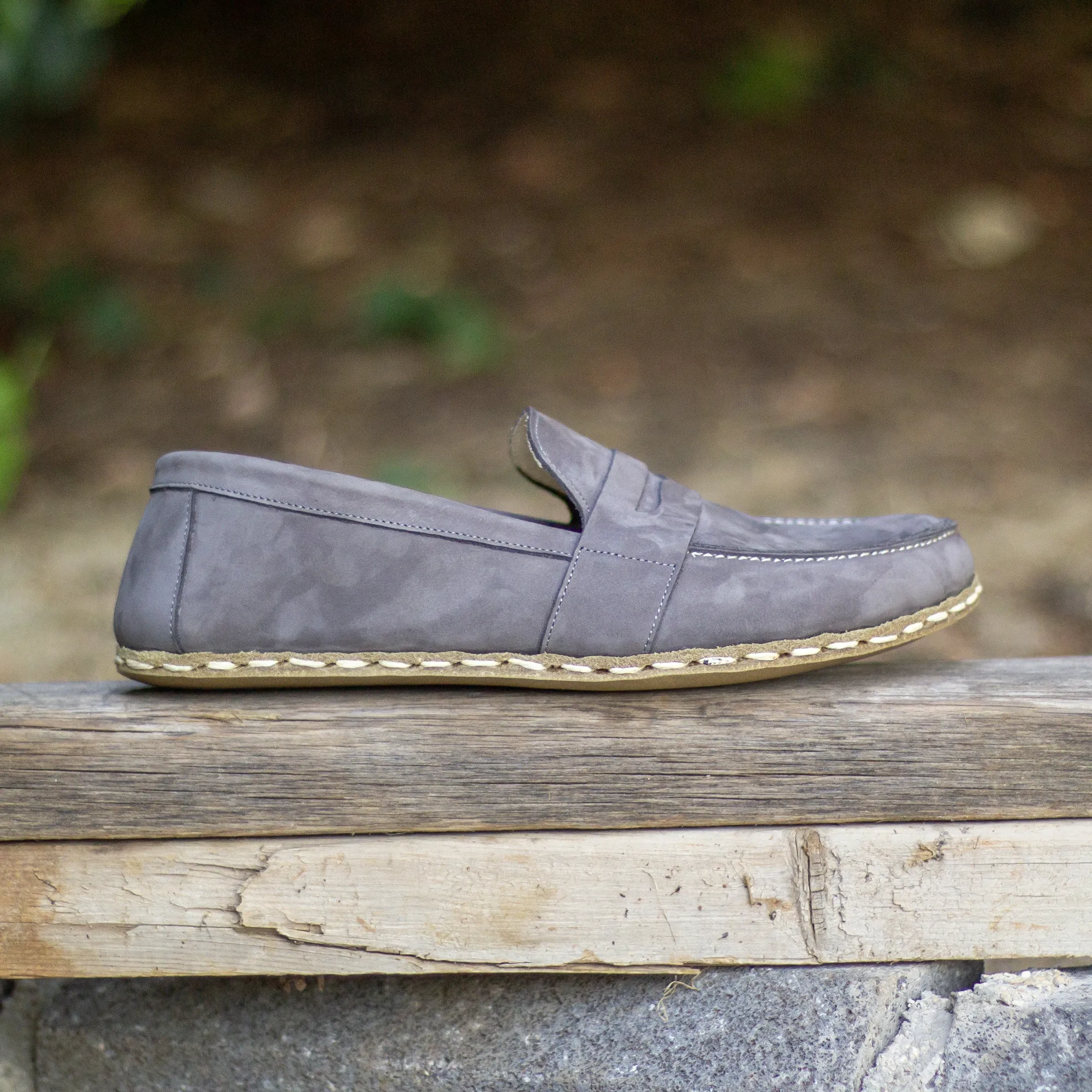 Barefoot Earthing Shoes Gray Nubuck Men