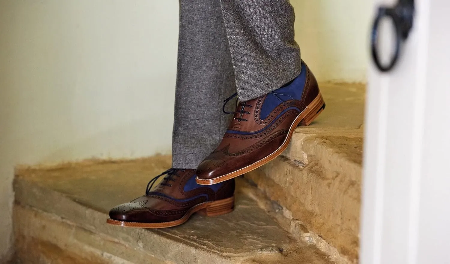 BARKER McClean Men's Handmade Leather Oxford Dress Shoes  Goodyear Welted, Full Leather Sole, Premium Calf Leather  Formal & Business Wear