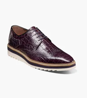 basketball shoes Alario Wingtip Oxford-Purple | Stacy Adams Alario Wingtip Oxford-Purple | Stacy Adams strap - type