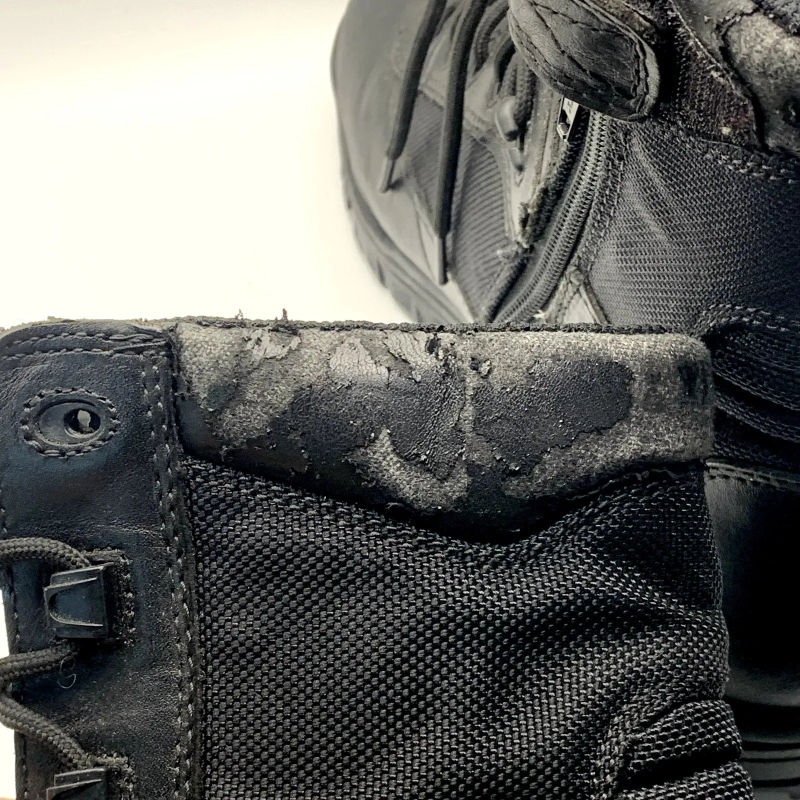 BATES Men's Black Leather Tactical 8" Side-Zip Lace-Up Military Boots SZ 9