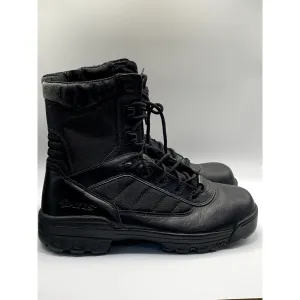 BATES Men's Black Leather Tactical 8" Side-Zip Lace-Up Military Boots SZ 9