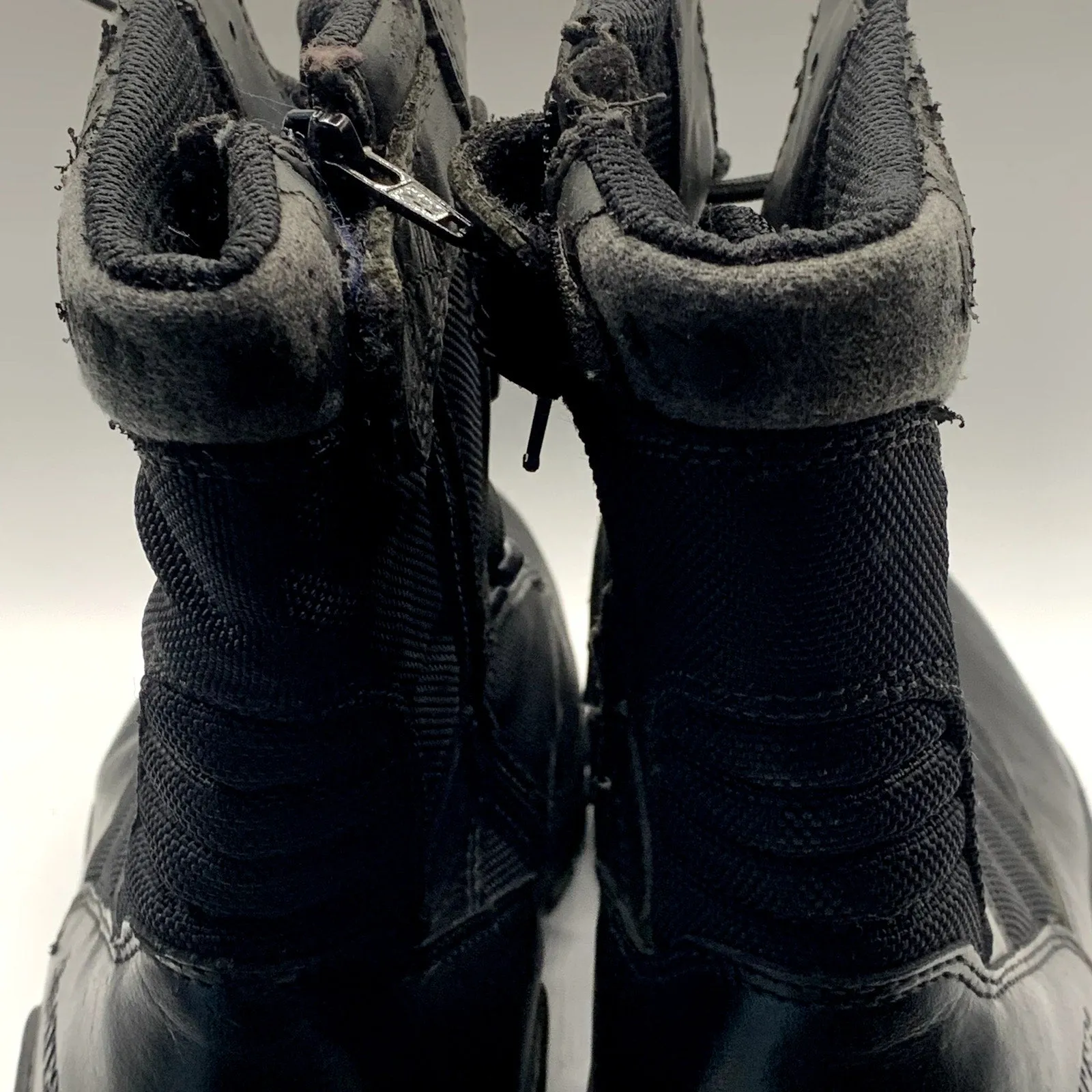 BATES Men's Black Leather Tactical 8" Side-Zip Lace-Up Military Boots SZ 9