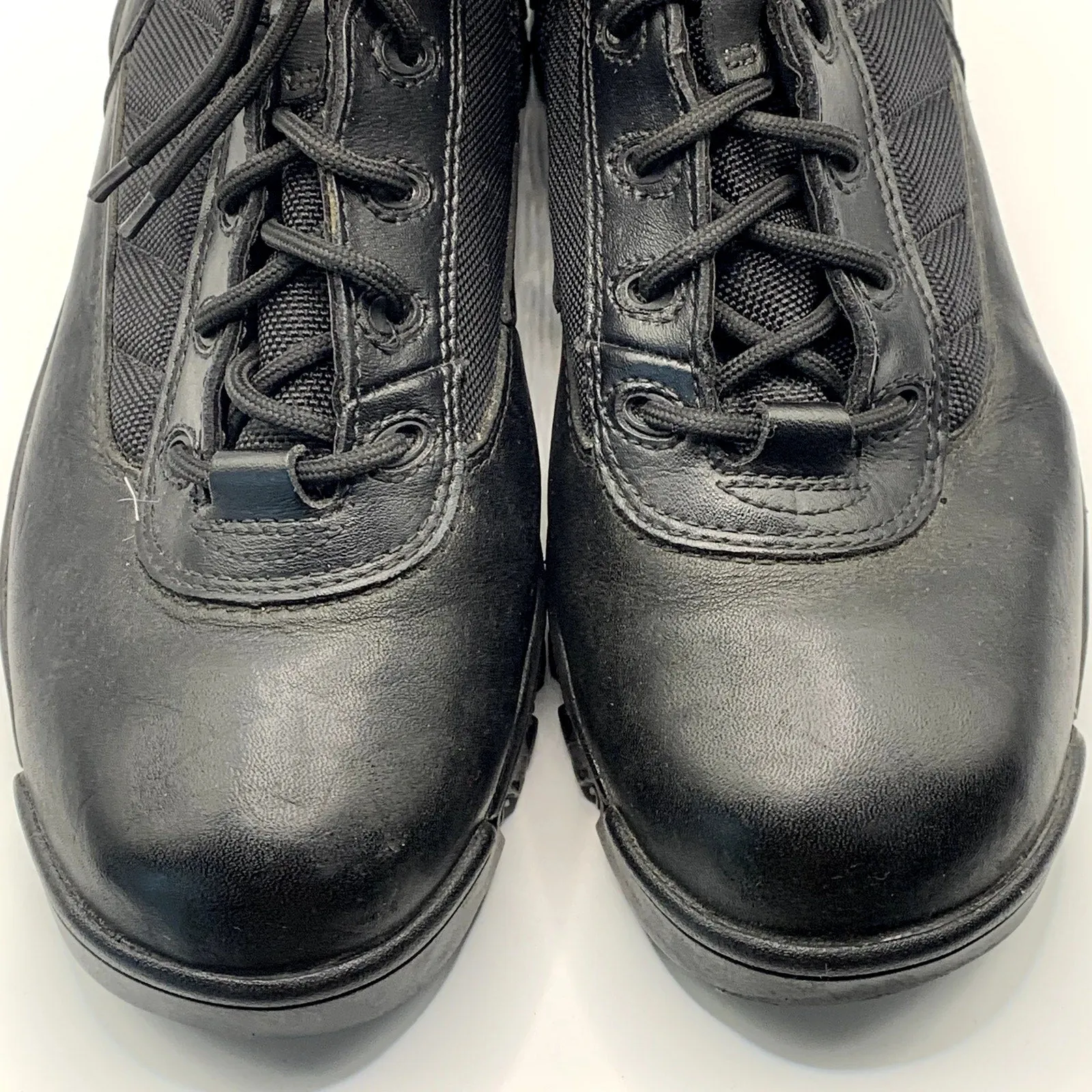 BATES Men's Black Leather Tactical 8" Side-Zip Lace-Up Military Boots SZ 9