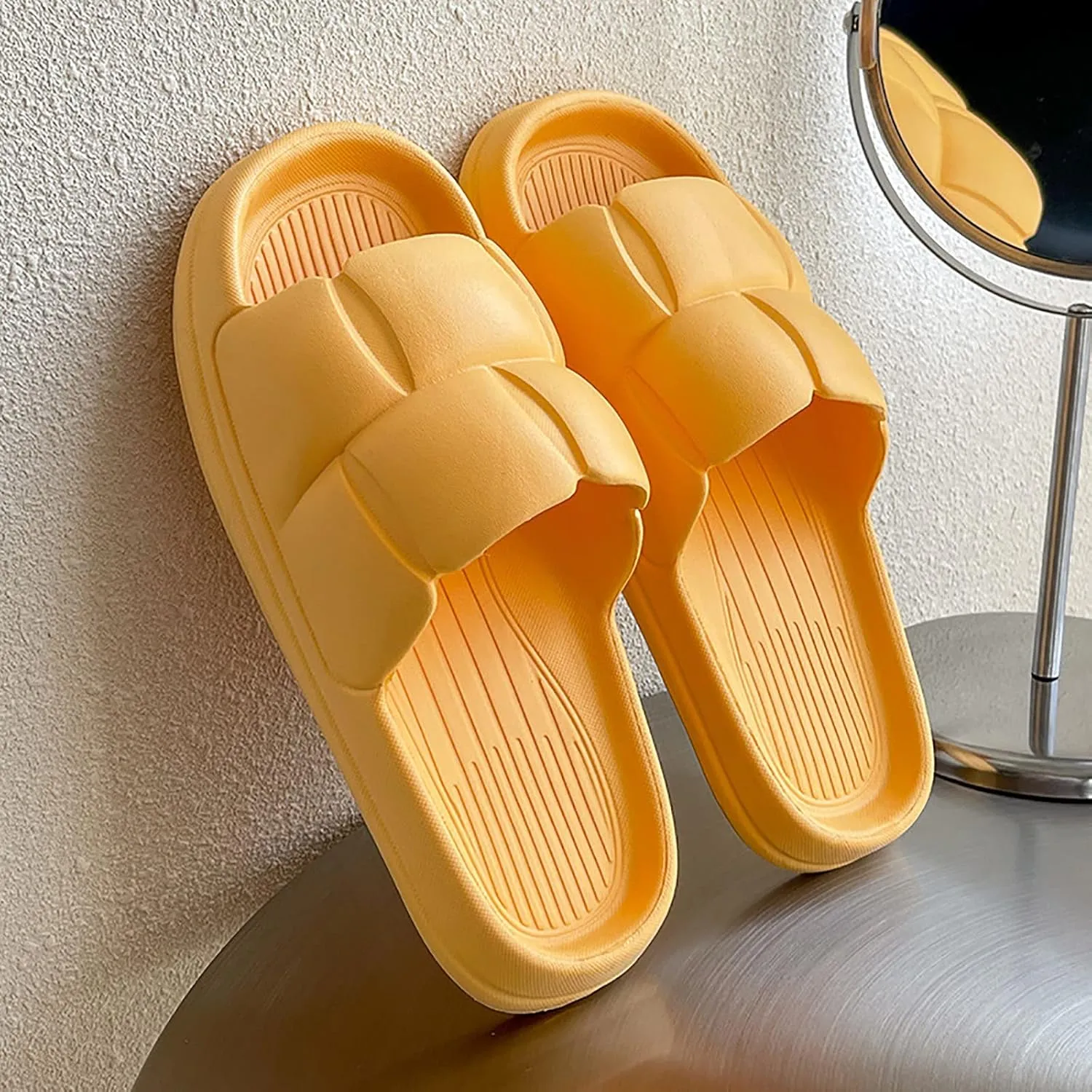 Bathroom Slippers Men Slides for Women Mens Slides Shower Shoes Women Indoor Outdoor Drainage Hole Public Slippers
