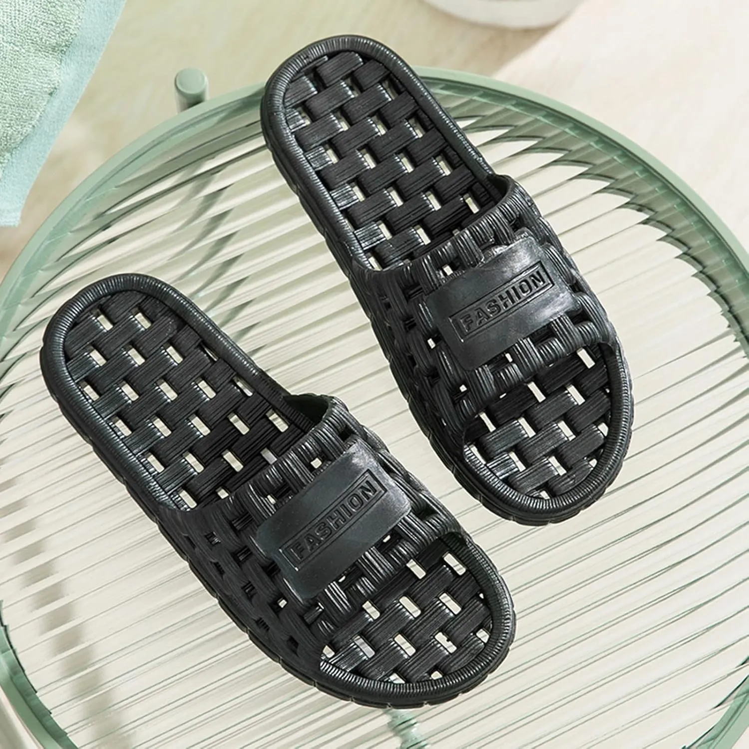 Bathroom Slippers Men Womens Slides Mens Slides Shower Shoes Women Pool Lightweight Drainage Hole Slippers