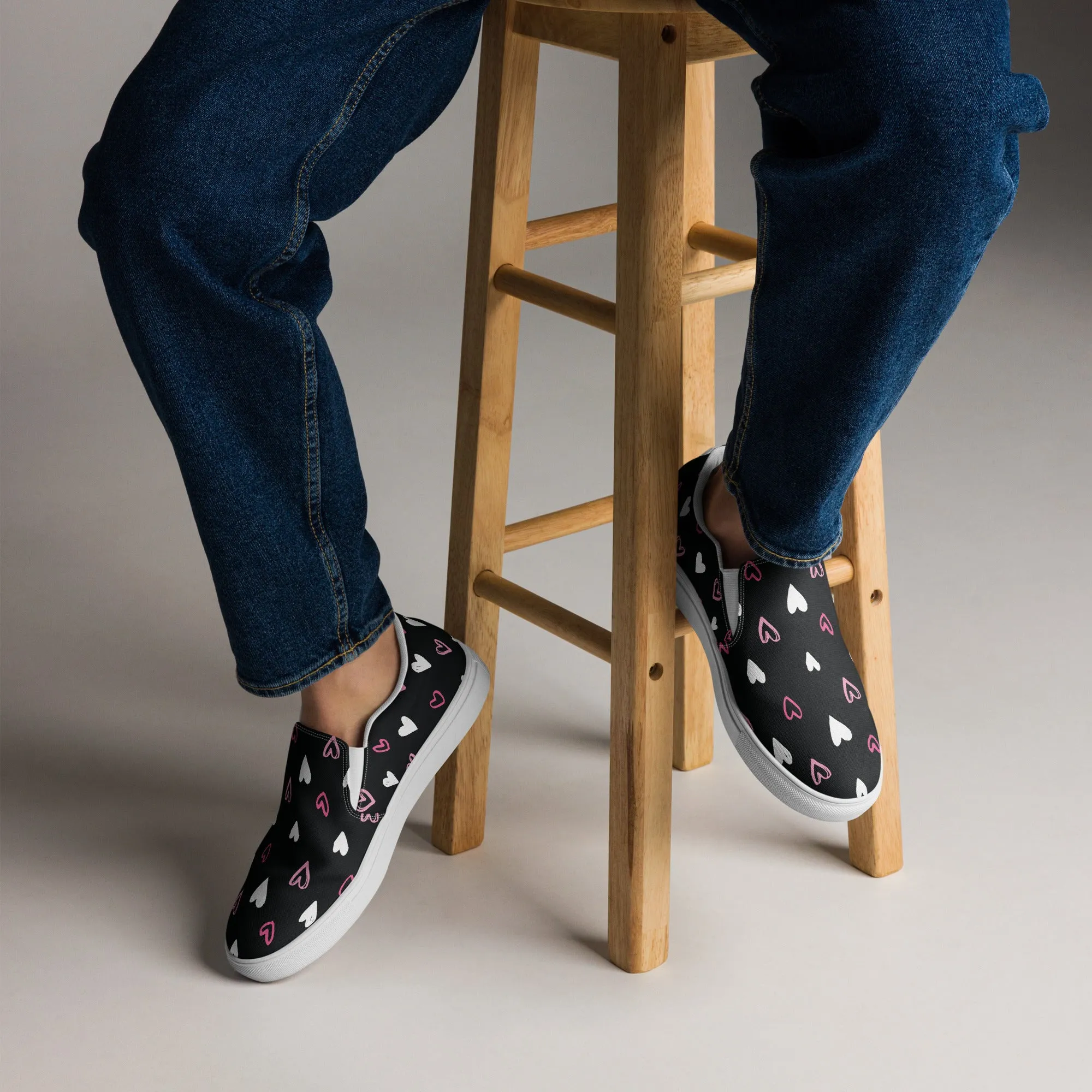 BE MY VALENTINE Men’s Slip-On Canvas Shoes