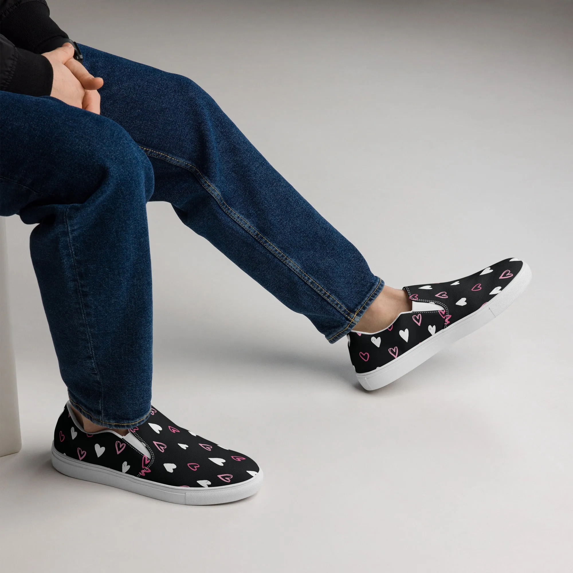 BE MY VALENTINE Men’s Slip-On Canvas Shoes