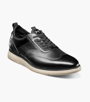 Beach Ready Edgewood Wingtip Elastic Lace Up- Black | Stacy Adams Edgewood Wingtip Elastic Lace Up- Black | Stacy Adams Proper