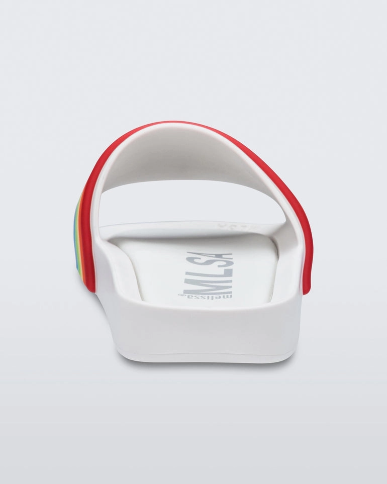 Odor Neutralizing Fibers Energy Return Unit Beach Slide - White Rainbow