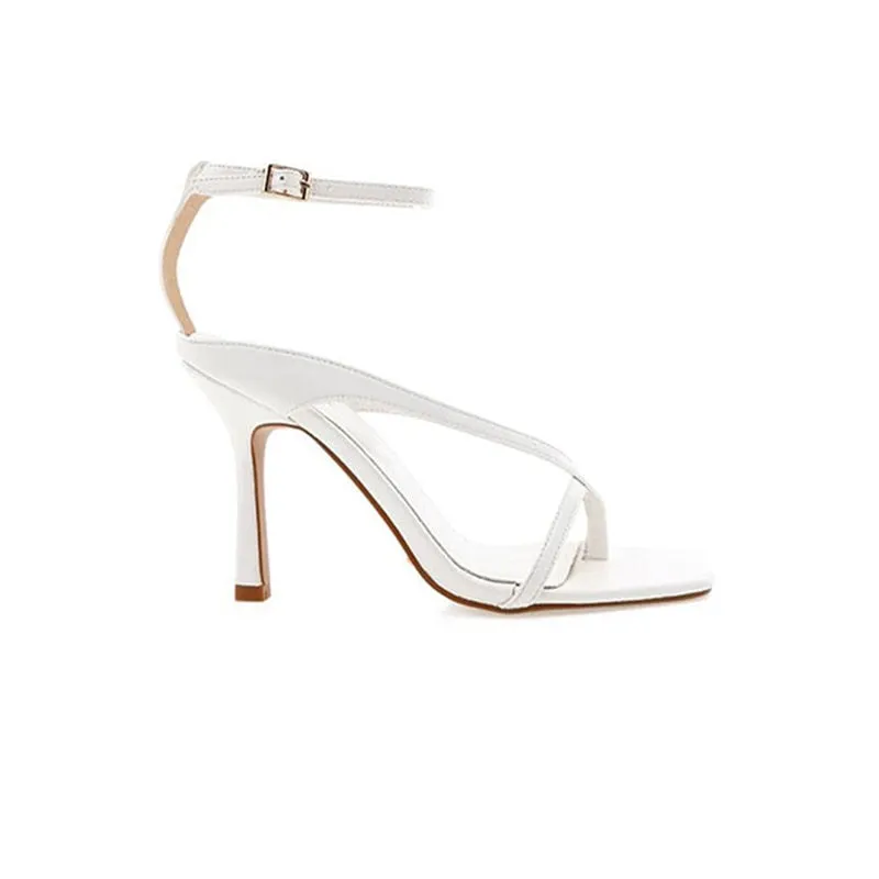 BerriesJam - 2024 Pump Peep Toe Ankle Strap Thin High Heels