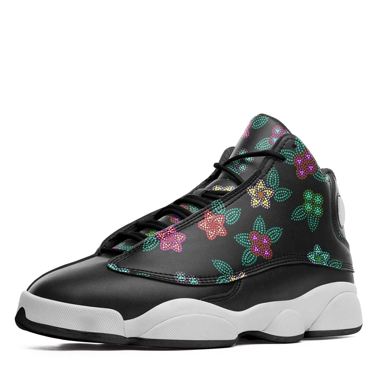 Berry Flowers Black Isstsokini Athletic Shoes