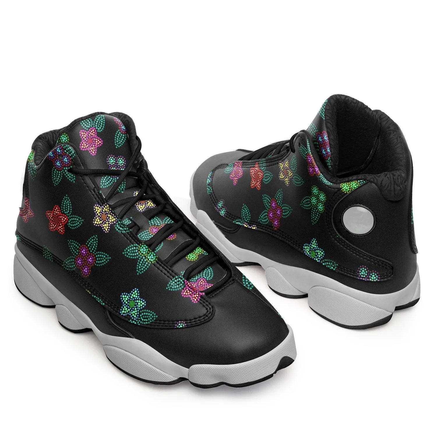 Berry Flowers Black Isstsokini Athletic Shoes