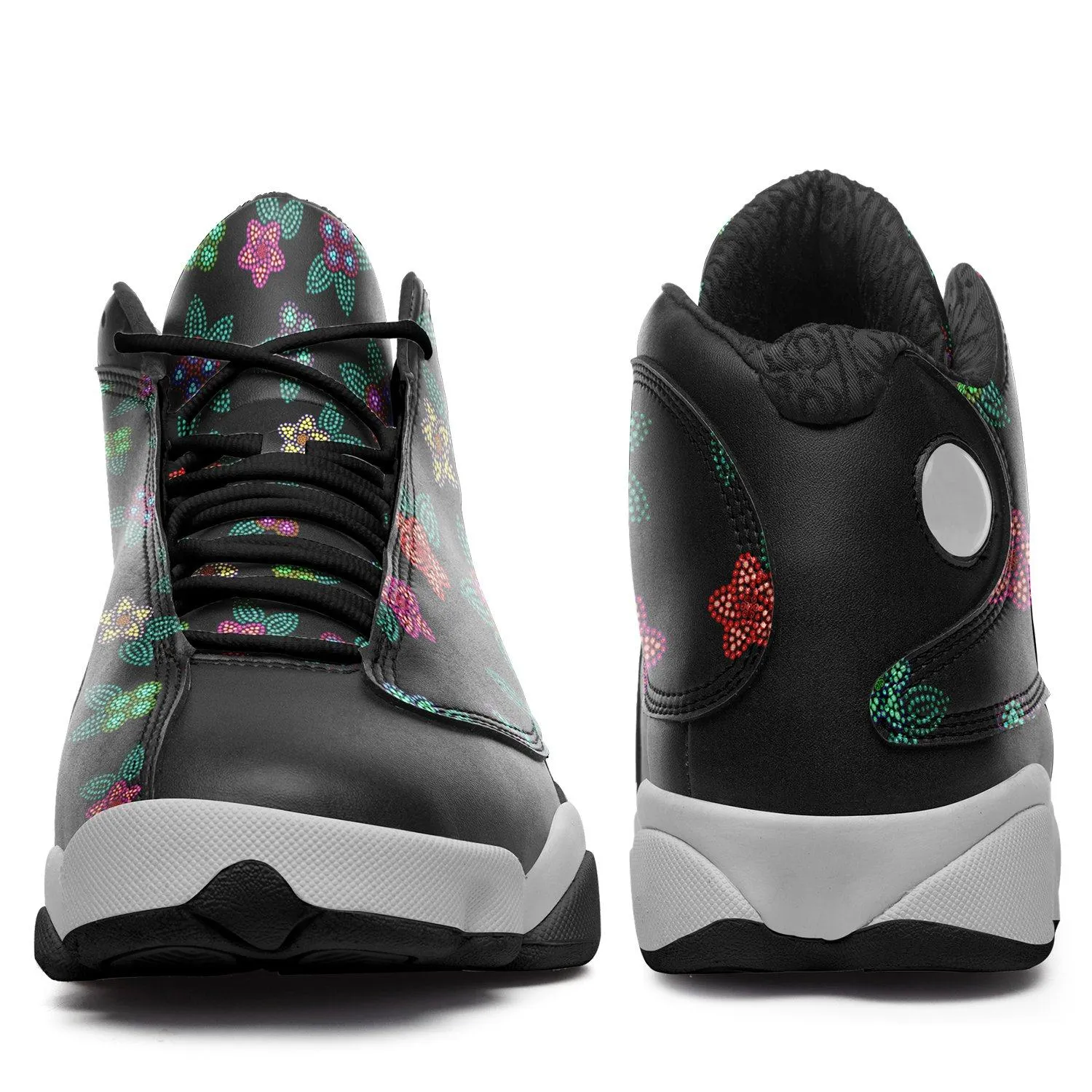 Berry Flowers Black Isstsokini Athletic Shoes