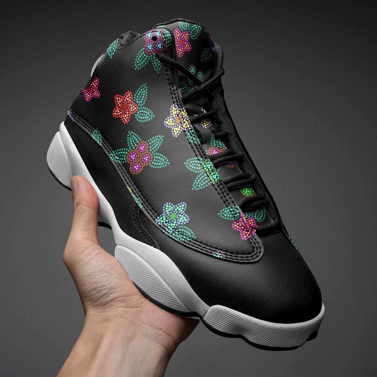Berry Flowers Black Isstsokini Athletic Shoes