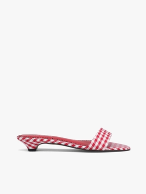 Berry Red Ginghan Fabric Touch Soft Bacteria Inhibiting Treatment wedge Berry Red Ginghan Fabric
