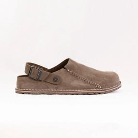Birkenstock Lutry Premium Suede (Men's) - Gray Taupe Street Ready Birkenstock Lutry Premium Suede (Men's) - Gray Taupe Sand Stroll Everyday Use
