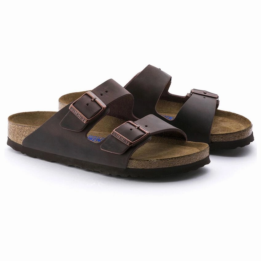 Media Pop Birkenstock Unisex Arizona Soft Footbed Oiled Leather Sandal - Habana Momentum
