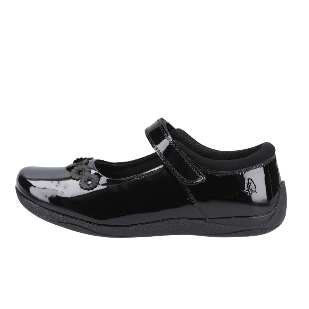 Black Christina Patent Senior School Shoes