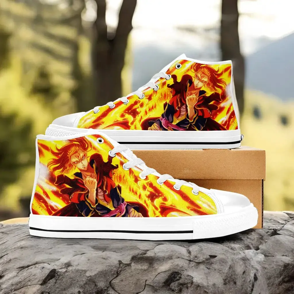 Black Clover Fuegoleon Vermillion Shoes High Tops Sneakers for Kids and Adults