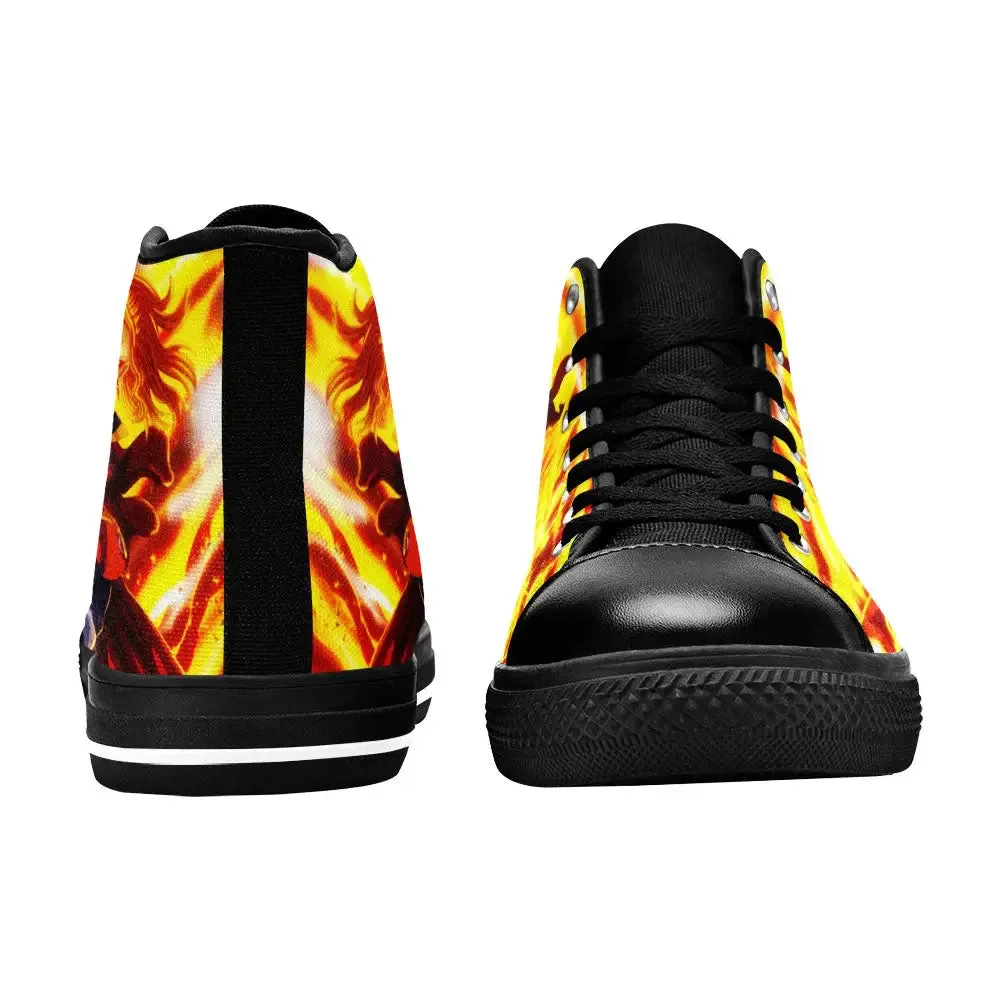 Black Clover Fuegoleon Vermillion Shoes High Tops Sneakers for Kids and Adults