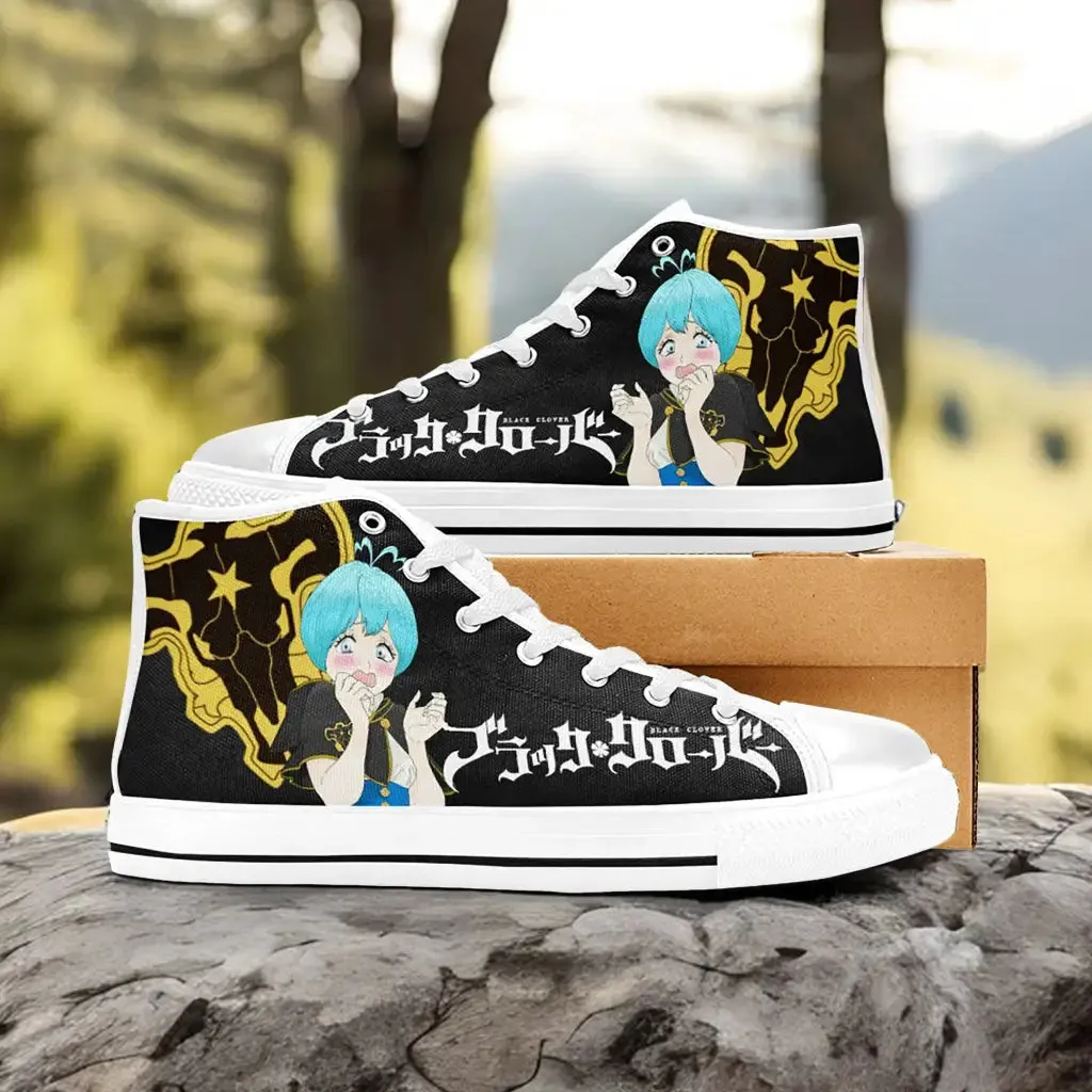 Black Clover Grey Shoes High Tops Sneakers for Kids and Adults