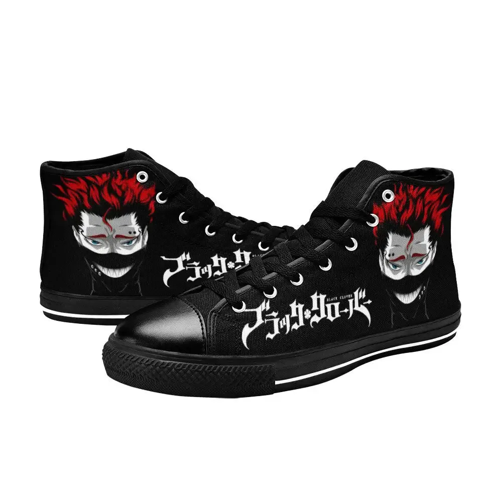 Black Clover Zora Ideale Shoes High Tops Sneakers for Kids and Adults