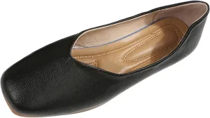 Black Flats for Women Slip On Loafers Flat Dress Shoes Business Casual Shoes Square Toe Work Shoes Ballet Flat