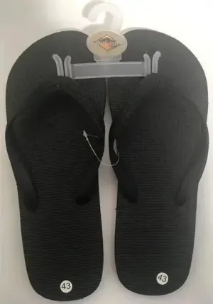 Black Flip Flops - One Size Fits All