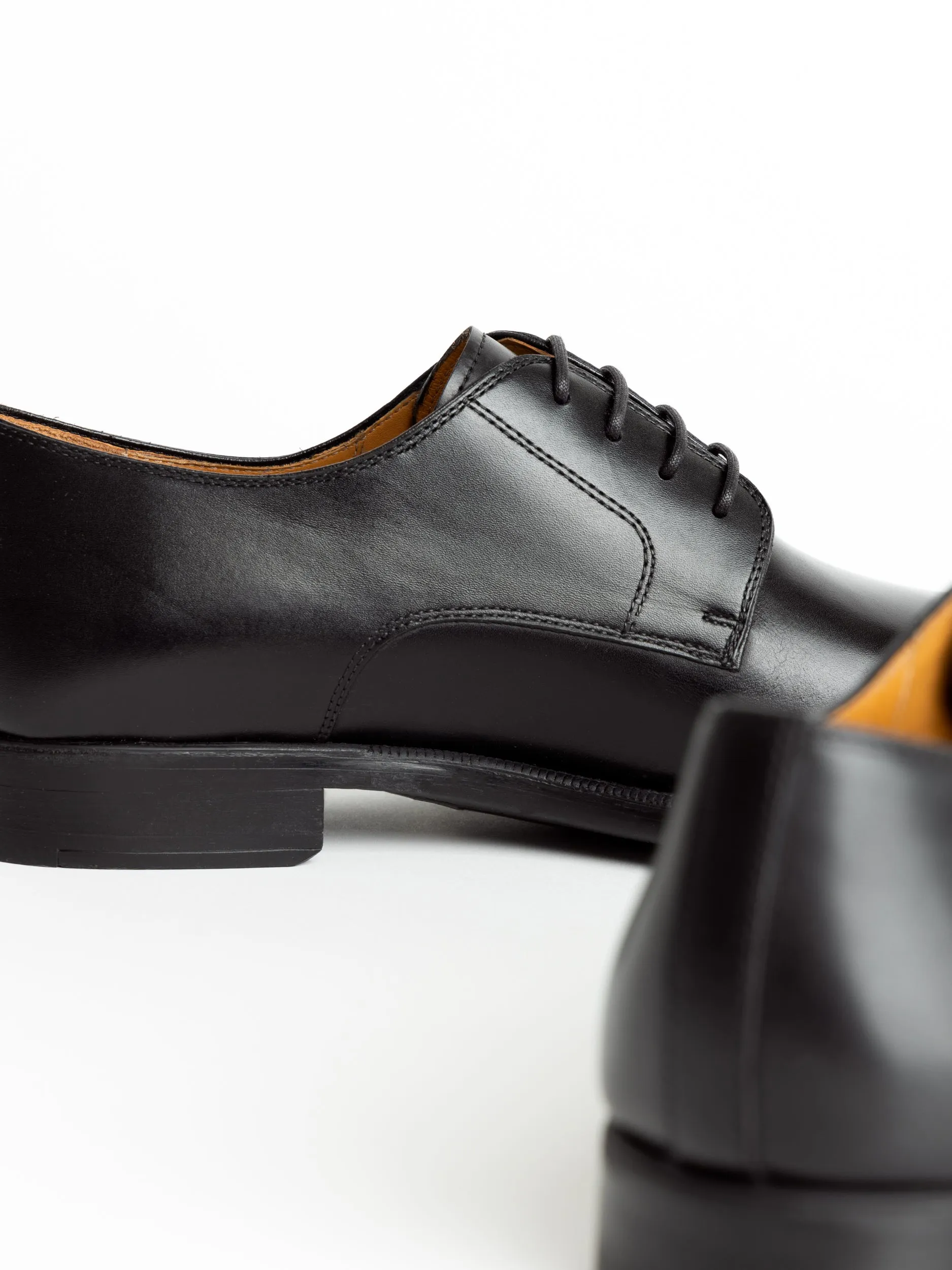 Black Leather Harlan Derby