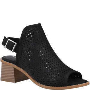 Black Louise Heeled Sandals