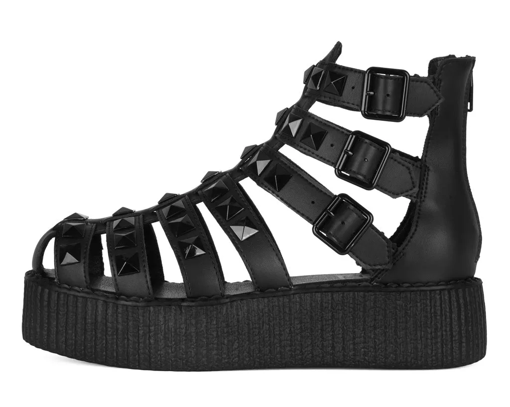 Black Studded Gladiator Viva Mondo Sandal