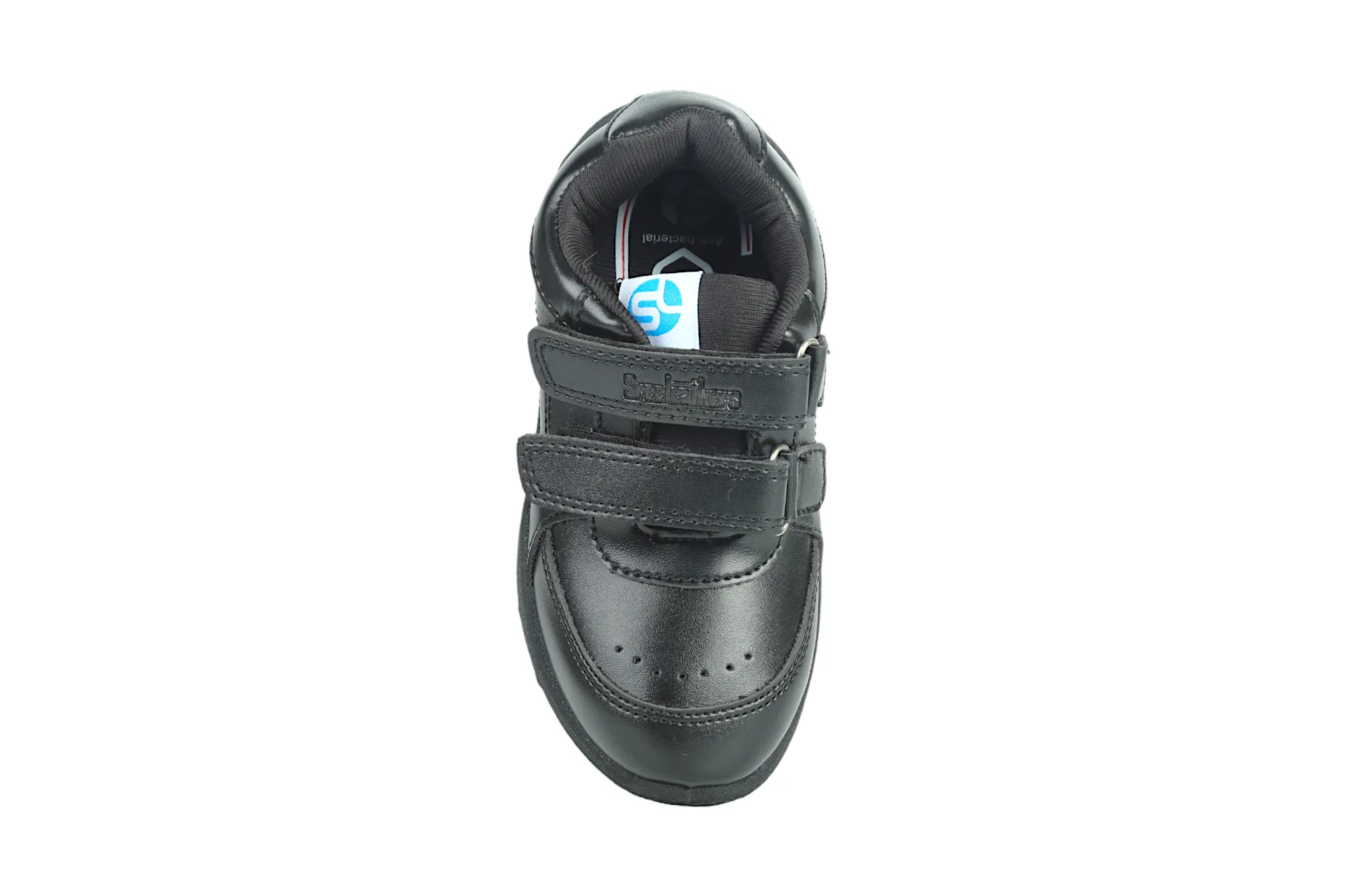 Black Velcro School Shoes for Kids 57002 (10 to 12 Yrs)