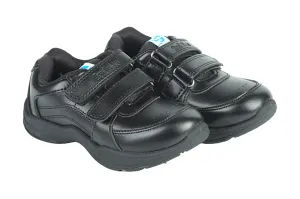 Black Velcro School Shoes for Kids 57002 (10 to 12 Yrs)
