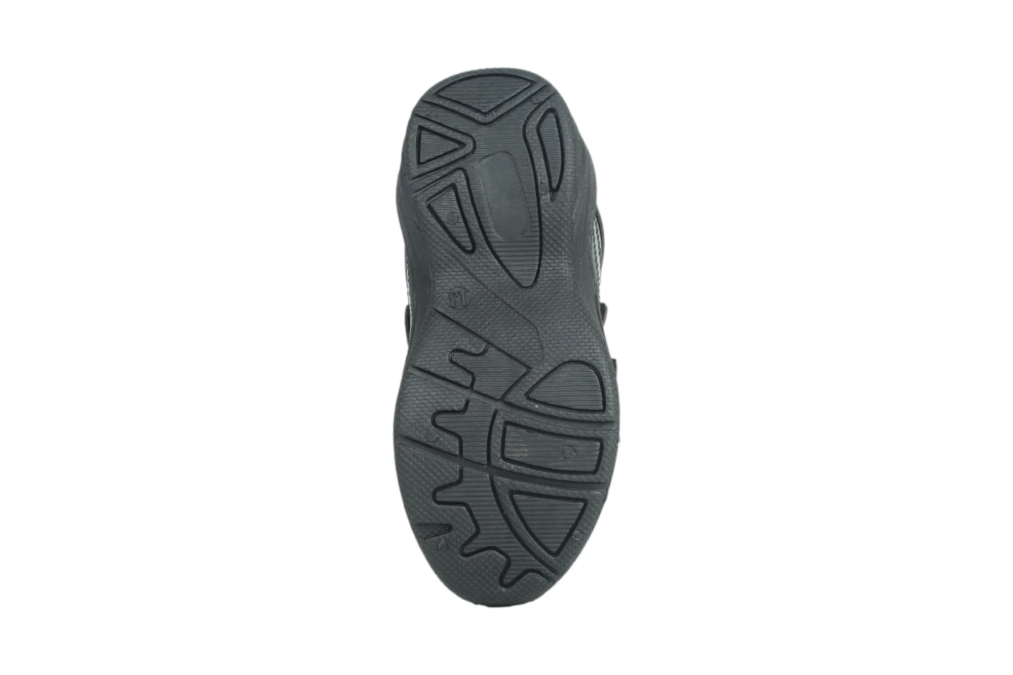 Black Velcro School Shoes for Kids 57002 (10 to 12 Yrs)