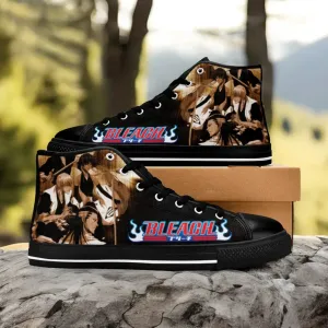Bleach Byakuya Kuchiki Gin Ichimaru Soifon Shoes High Top Sneakers for Kids and Adults