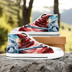 Bleach Ichigo Kurosaki Bankai Shoes High Top Sneakers for Kids and Adults
